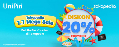 UniPin Voucher Diskon Hingga 20% di Tokopedia 7.7 Mega Sale! 🎉
